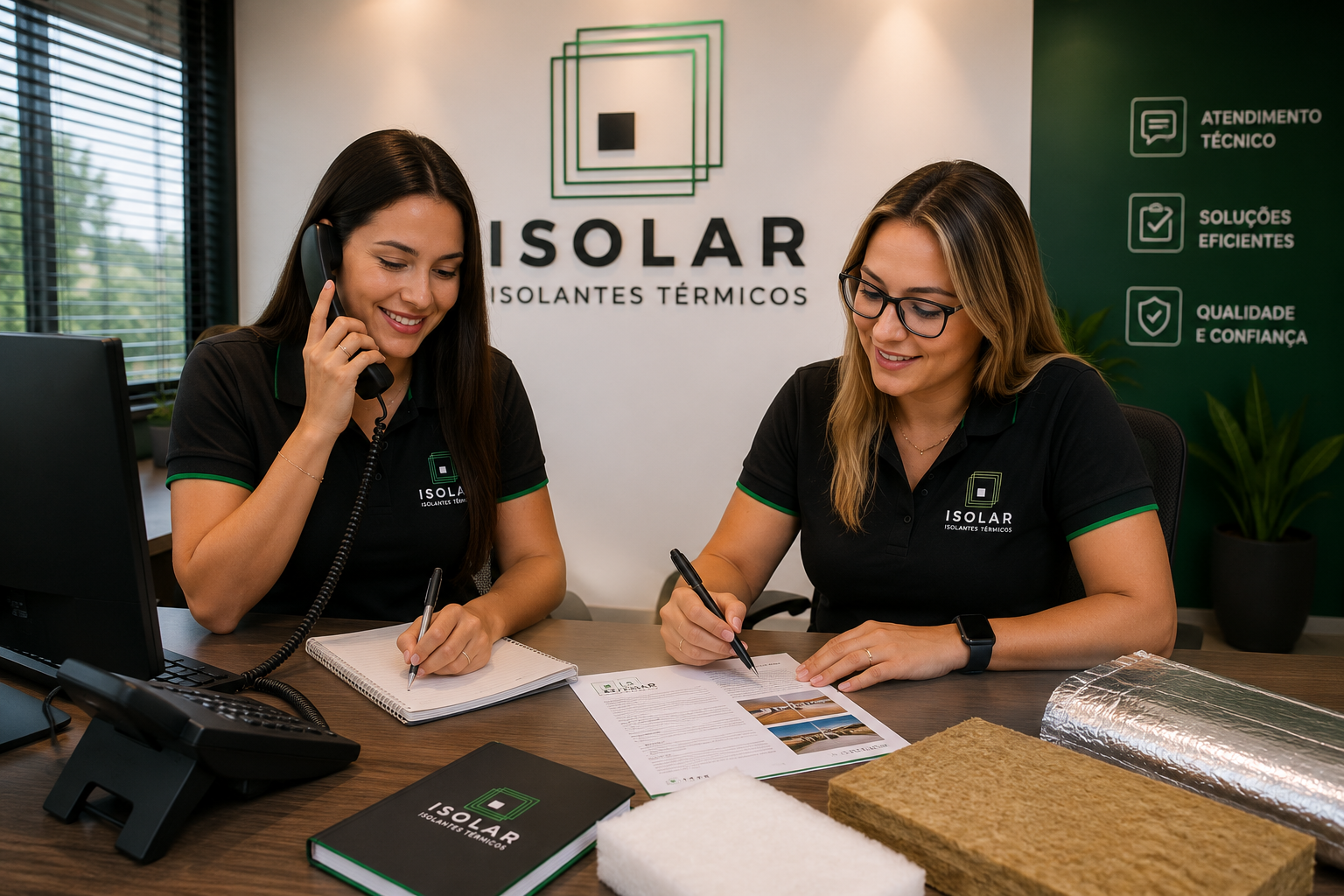 Equipe da ISOLAR realizando atendimento técnico